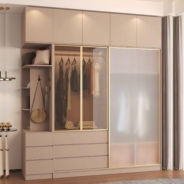 Tủ áo quần kính cường lực khung nhôm